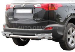 Bumper protection Toyota Rav4 2013-2016 - type: on plates, without parking sensors фото 0