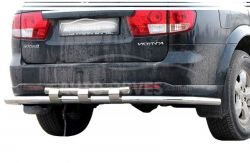 Ssangyong Kyron rear bumper protection - type: model, with plates фото 0