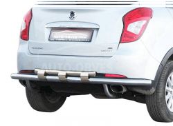 Ssangyong Korando rear bumper protection - type: model, with plates фото 0