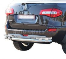 Bumper protection Renault Koleos - type: on plates, without parking sensors фото 0
