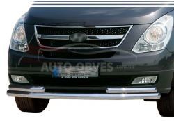 Front bar Hyundai H1 - type: with additional tubes фото 0