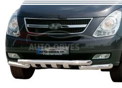 Bumper protection Hyundai H1 2018-... - type: model, with plates фото 0