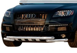 Защита бампера Audi Q7 - тип: модельная, с пластинами фото 0