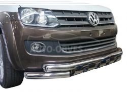 Bumper protection VW Amarok - type: model with plates фото 0
