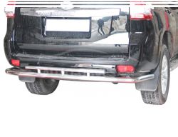 Rear bumper protection Toyota Prado 150 - type: double фото 0