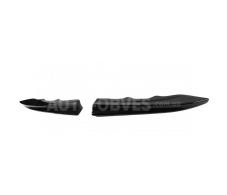 Rear bumper protectors BMW 3 series F30, 31, 34 2012-2019 - type: flap gloss black photo 0