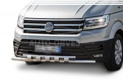 Bumper protection Volkswagen Crafter 2017-... - type: model with plates фото 0