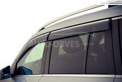 Side window deflectors Mercedes GLS class - type: with chrome molding фото 0