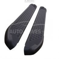 Боковые подножки Ford Ranger - style: BMW, цвет: черный фото 0
