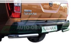 Защита заднего бампера Nissan Navara 2016-... - тип: углы одинарные фото 0