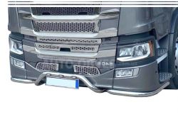 Защита переднего бампера для Scania S - доп услуга: установка диодов - тип: v3 фото 0