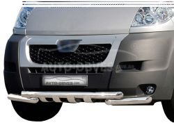 Защита бампера Peugeot Boxer 2006-2014 - тип: модельная, с пластинами фото 0