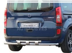 Mercedes Citan rear bumper protection - type: model, with plates фото 0