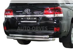 Toyota Land Cruiser 200 rear bumper protection - type: double фото 0