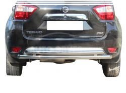 Rear bumper protection Nissan Terrano 2014-2018 - type: double фото 0