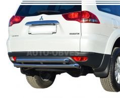 Защита заднего бампера Mitsubishi Pajero Sport - тип: двойная фото 0