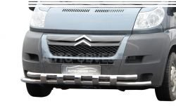 Bumper protection Peugeot Boxer 2006-2014 - type: model with plates фото 0