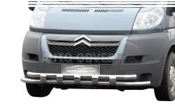 Bumper protection Citroen Jumper 2006-2014 - type: model with plates фото 0