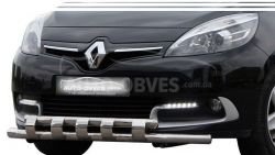 Защита бампера Renault Scenic III 2009-2015 - тип: модельная с пластинами фото 0