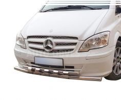 Защита бампера Mercedes Vito II, Viano II 2010-2014 - тип: модельная с пластинами фото 0