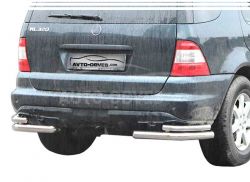 Rear bumper protection Mercedes ML 163 - type: double corners фото 0
