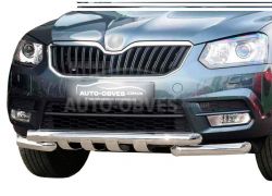 Bumper protection Skoda Yeti - type: model, with plates фото 0