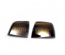 Накладки на зеркала Fiat Doblo 2010-2022 - тип: черный хром фото 0