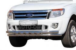 Захист бампера Ford Ranger 2012-2016 - тип: модельний з пластинами фото 0