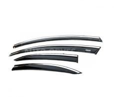 Вітровики з хромованим молдингом Honda Civic sd 2006-2012 - тип: 4 шт фото 0