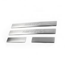 Door sills Hyundai Accent 4 pcs - stainless steel photo 0