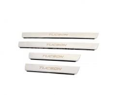 Interior door sills Hyundai Tucson stainless steel фото 0