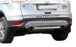 Rear bumper protection Ford Kuga 2013-2016 - type: single pipe, short version фото 0
