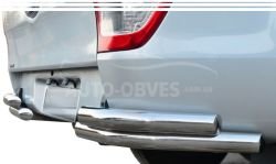 Rear bumper protection Ford Ranger 2017-… - type: double corners фото 0