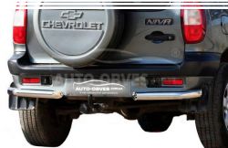 Защита заднего бампера Chevrolet Niva Bertone - тип: углы одинарные фото 0