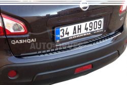 Накладка на задний бампер Nissan Qashqai со вставками фото 0