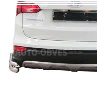 Rear bumper protection Hyundai Santa Fe 2013-2016 - type: double corners фото 0