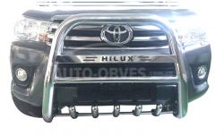 Front bumper guard Toyota Hilux 2015-2020 фото 0