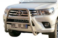 Защита переднего бампера Toyota Hilux 2015-2020 - тип: модельное изделие фото 0