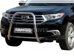 Front bumper protection Toyota Highlander 2010-2013 фото 0