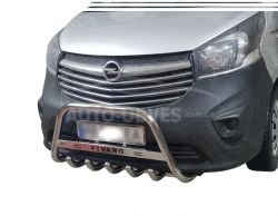 Кенгурятник Opel Vivaro 2015-2019 - тип: с логотипом фото 0