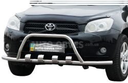Front bumper protection Toyota Rav4 2006-2010 - type: with additional pipes фото 0