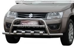 Suzuki Grand Vitara front bumper protection - type: with additional pipes фото 0