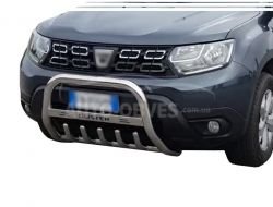 Кенгурятник Dacia Duster 2018-... - тип: з логотипом фото 0
