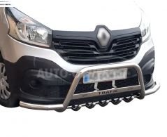 Защита переднего бампера Opel Vivaro 2015-2020 - тип: с доп трубками фото 0