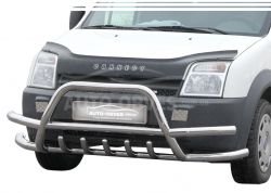 Ford Connect front bumper protection - type: with additional tubes фото 0