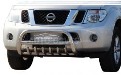 Front bumper protection Nissan Navara 2005-2014 фото 0
