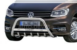 Кенгурятник Volkswagen Caddy 2015-2020 - тип: с логотипом фото 0