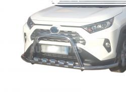 Front bumper protection Toyota Rav4 2019-... - type: with additional pipes фото 0