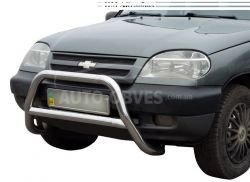 Hood guard Chevrolet Niva 2002-2009 - type: without grill фото 0