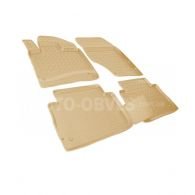 Floor mats Audi Q7 4LB 2007-2015 - type: set, model, color: beige фото 0